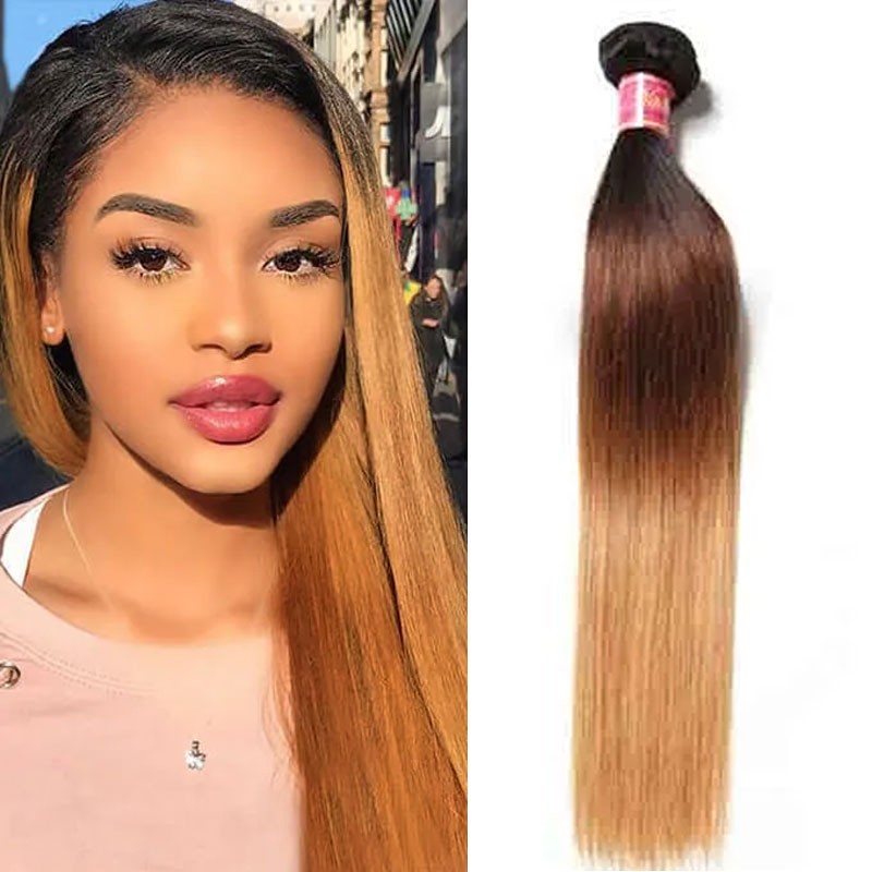 Nadula Cheap Ombre Straight Hair Weave 1 Bundles 3 Tone Color Ombre Human Hair  Extensions | Nadula