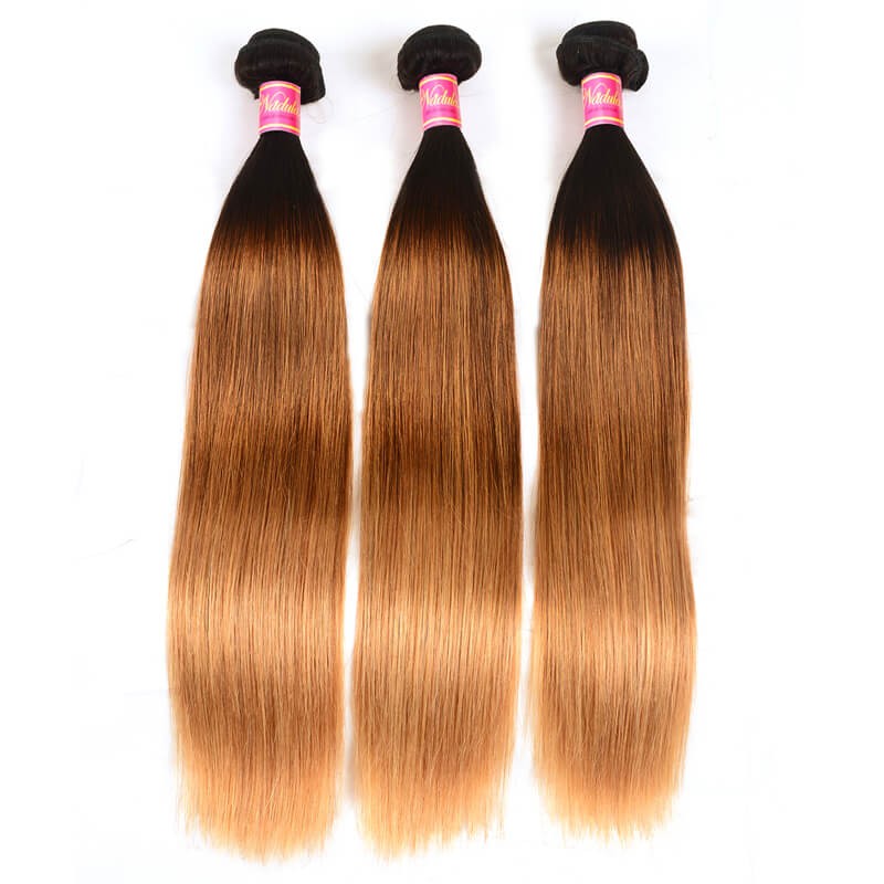 Nadula Cheap Ombre Straight Hair Weave 3 Bundles 3 Tone Color Ombre Human  Hair Extensions | Nadula
