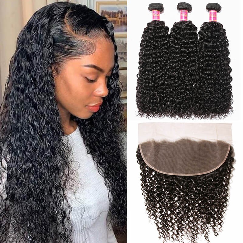 Nadula Wholesale Kinky Curly Hair Weave Bundles With 13x4 Lace Frontal  Closure For Short Hair | Nadula